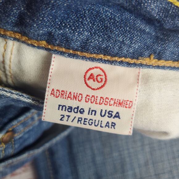 Adriano Goldschmied Ag The Gemini Straight Y2K Jeans Low Rise Retro Med Wash 27 - Picture 3 of 11